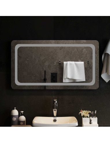 Specchio da Bagno con Luci LED 90x50 cm