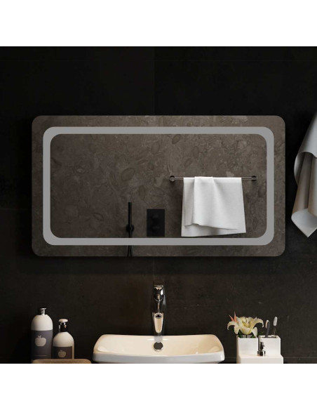 Specchio da Bagno con Luci LED 90x50 cm