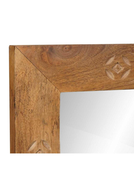 Specchio Marrone chiaro 57 x 70 x 3 cm legno massello di mango