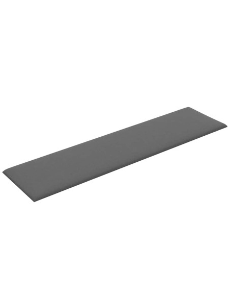 Pannelli Murali 12 pz Grigio Chiaro 60x15 cm Tessuto 1,08 m²