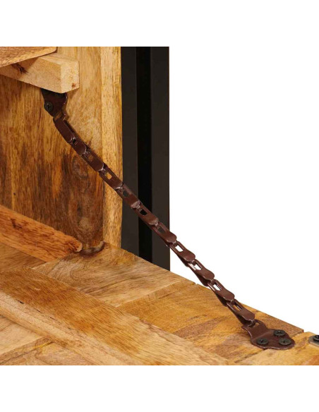 Mobile per scarpe con porta Marrone legno massello di mango