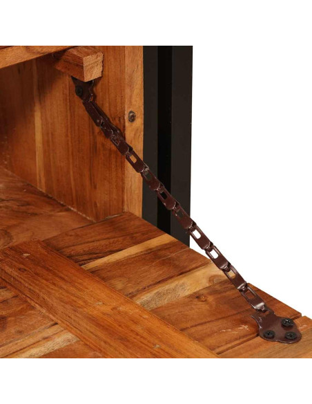 Mobile per scarpe con porta Marrone legno massello di acacia