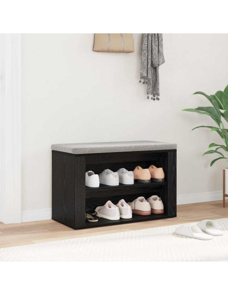 Scarpiera Rovere nero 75 x 35 x 45 cm Legno multistrato