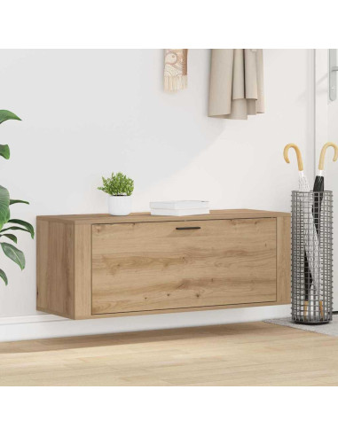 Mobile per scarpe con porta rovere artigianale 100 x 35 x 38 cm
