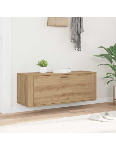 Mobile per scarpe con porta rovere artigianale 100 x 35 x 38 cm