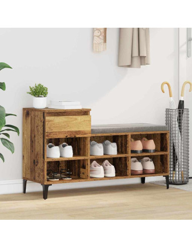 Mobile per scarpe con cassetto Legno vecchio 102 x 36 x 60 cm