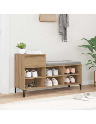 Mobile per scarpe rovere artigianale 102 x 36 x 60 cm