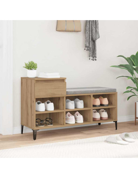 Mobile per scarpe rovere artigianale 102 x 36 x 60 cm