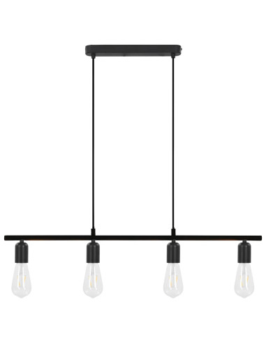 Lampada da Soffitto con Lampadine 2 W Nero 80 cm E27