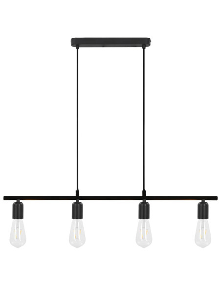 Lampada da Soffitto con Lampadine 2 W Nero 80 cm E27