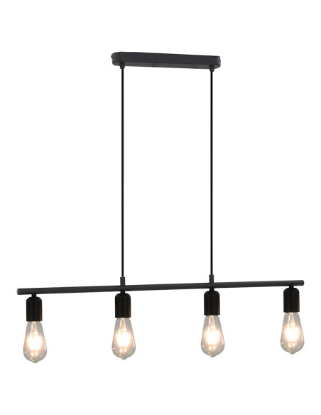 Lampada da Soffitto con Lampadine 2 W Nero 80 cm E27