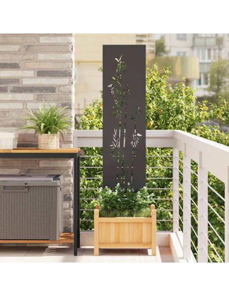 Schermo per privacy in giardino Floreale Nero 32 x 140 cm