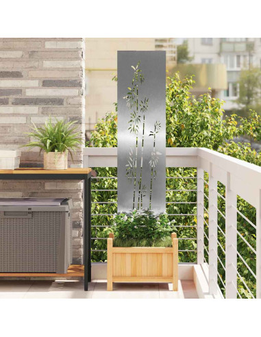 Schermo per privacy in giardino Floreale Argento 32 x 140 cm