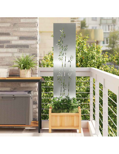 Schermo per privacy in giardino Floreale Argento 32 x 140 cm