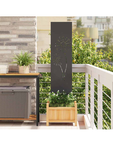 Schermo per privacy in giardino Traforo Nero 32 x 140 cm