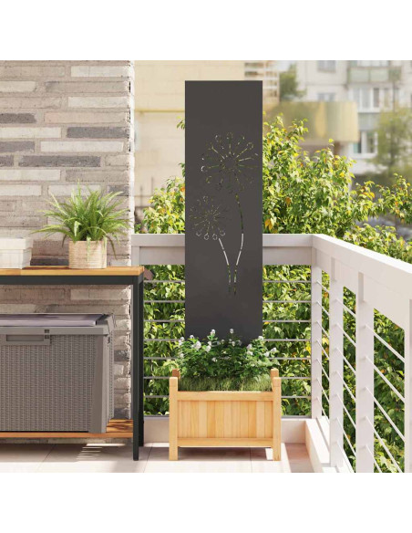 Schermo per privacy in giardino Traforo Nero 32 x 140 cm