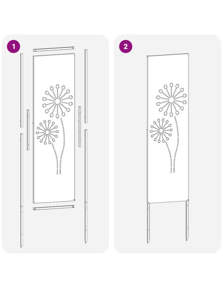 Schermo per privacy in giardino Traforo Antracite 32 x 140 cm