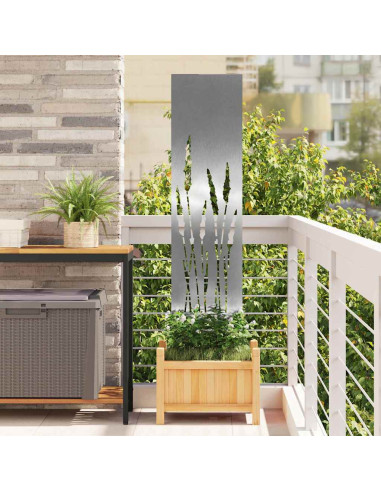 Schermo per privacy in giardino Traforo Argento 32 x 140 cm