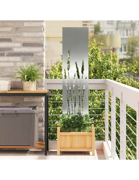 Schermo per privacy in giardino Traforo Argento 32 x 140 cm