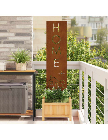 Schermo per privacy in giardino Traforo Ruggine 32 x 140 cm