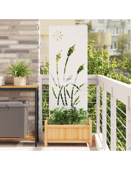 Schermo per privacy in giardino Traforo Bianco 50 x 140 cm