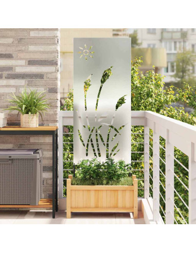 Schermo per privacy in giardino Traforo Argento 50 x 140 cm