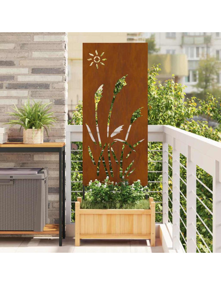 Schermo per privacy in giardino Traforo Ruggine 50 x 140 cm