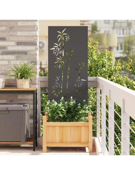 Schermo per privacy in giardino Floreale Nero 50 x 140 cm