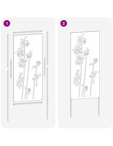 Schermo per privacy in giardino Floreale Antracite 50 x 140 cm