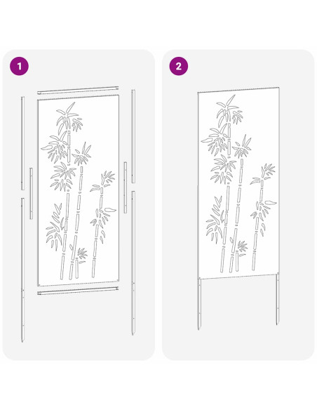 Schermo per privacy in giardino Floreale Antracite 50 x 140 cm