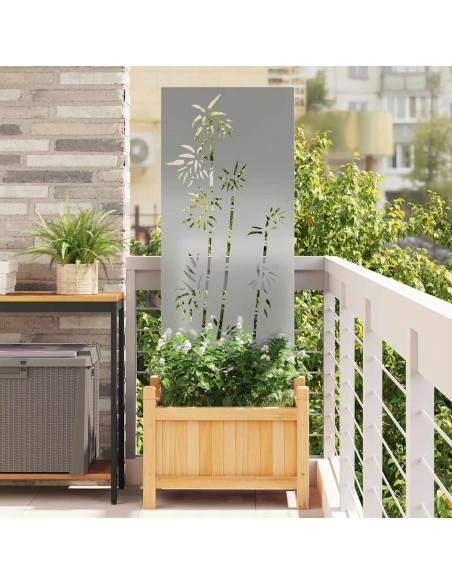 Schermo per privacy in giardino Floreale Argento 50 x 140 cm