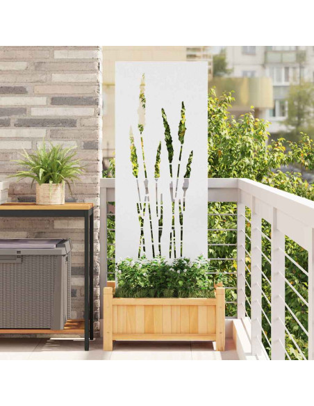 Schermo per privacy in giardino Floreale Bianco 50 x 140 cm