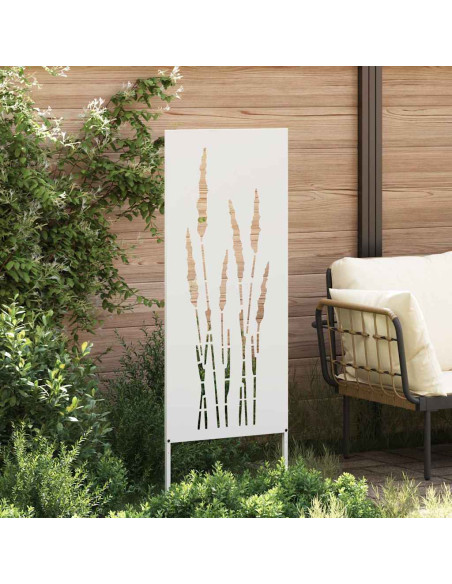 Schermo per privacy in giardino Floreale Bianco 50 x 140 cm