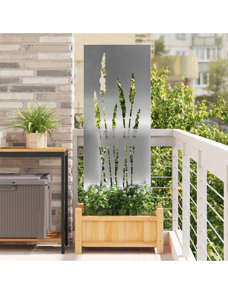 Pannello Decorativo da Giardino Argento 50 x 140 cm