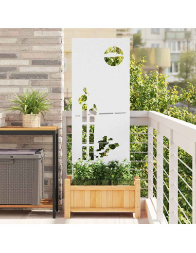 Pannello Decorativo da Giardino Bianco 50 x 140 cm