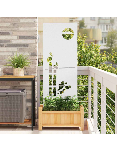 Pannello Decorativo da Giardino Bianco 50 x 140 cm