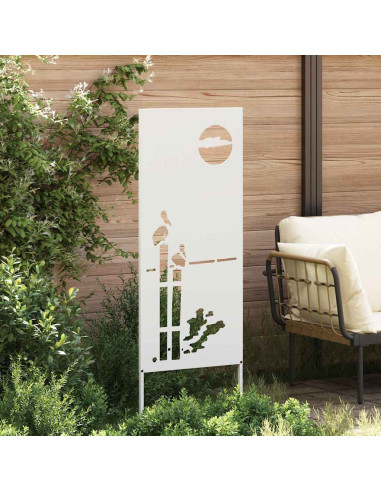 Pannello Decorativo da Giardino Bianco 50 x 140 cm