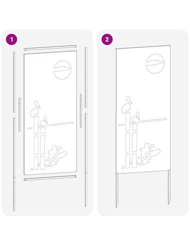 Pannello Decorativo da Giardino Oliver verde 50 x 140 cm