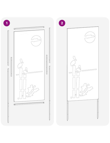 Pannello Decorativo da Giardino Oliver verde 50 x 140 cm