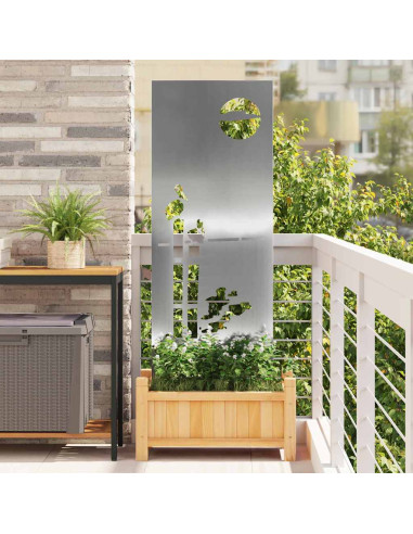 Schermo per privacy in giardino Traforo Argento 50 x 140 cm