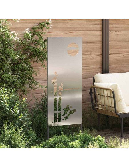 Schermo per privacy in giardino Traforo Argento 50 x 140 cm