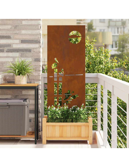 Pannello Decorativo da Giardino Ruggine 50 x 140 cm