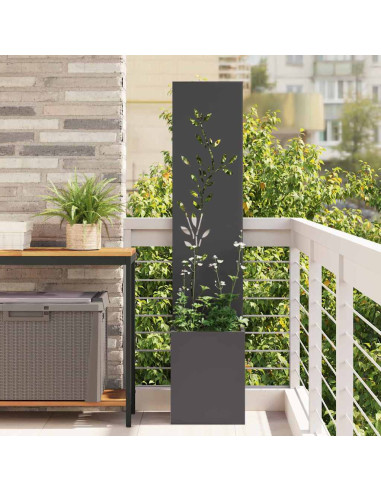 Schermo per privacy in giardino Floreale Nero 32 x 140 cm