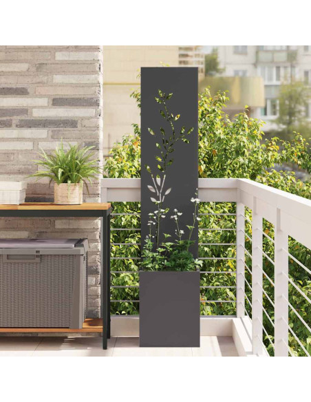 Schermo per privacy in giardino Floreale Nero 32 x 140 cm