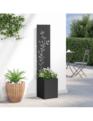 Schermo per privacy in giardino Floreale Nero 32 x 140 cm