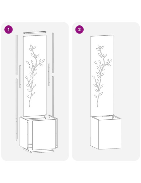 Schermo per privacy in giardino Floreale Bianco 32 x 140 cm