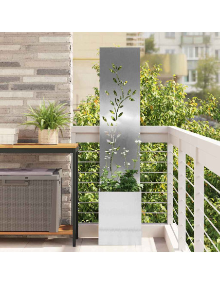 Schermo per privacy in giardino Floreale Argento 32 x 140 cm