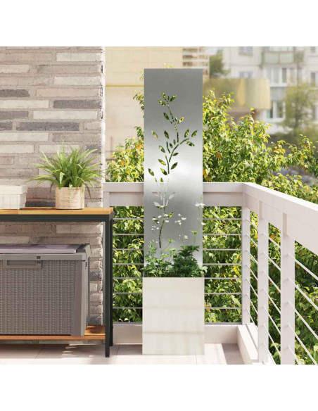 Schermo per privacy in giardino Floreale Argento 32 x 140 cm