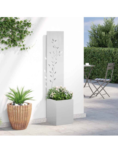 Schermo per privacy in giardino Floreale Argento 32 x 140 cm