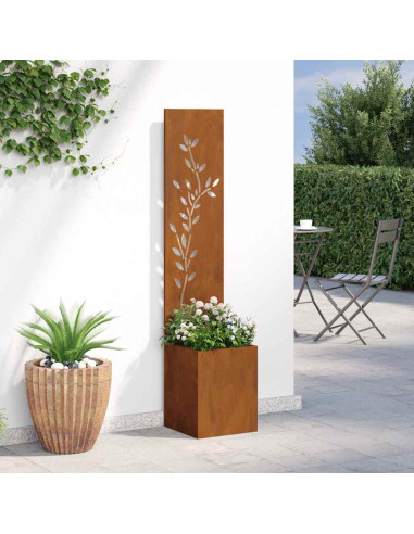Schermo per privacy in giardino Floreale Ruggine 32 x 140 cm